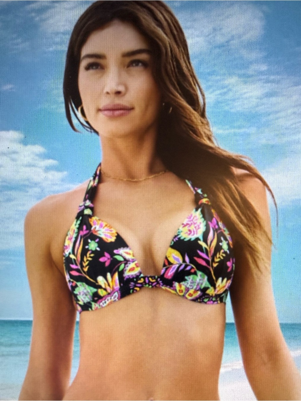Venus: Goddess Push-Up Bikini Top - Field Floral (36 DDD) - Picture 2 of 7